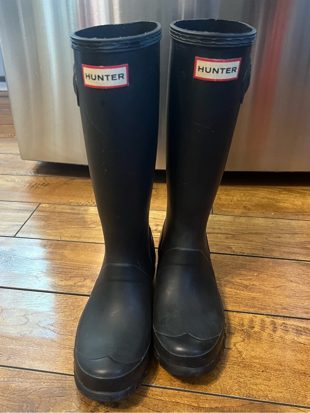Hunter Black Tall Matte Waterproof rain Boots